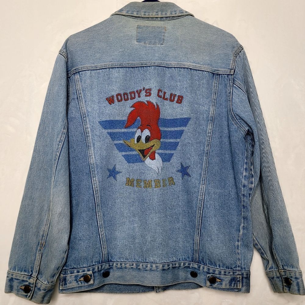 Vintage 1957 Walter Lantz Woody Woodpecker Club Member Denim Jacket Size 11